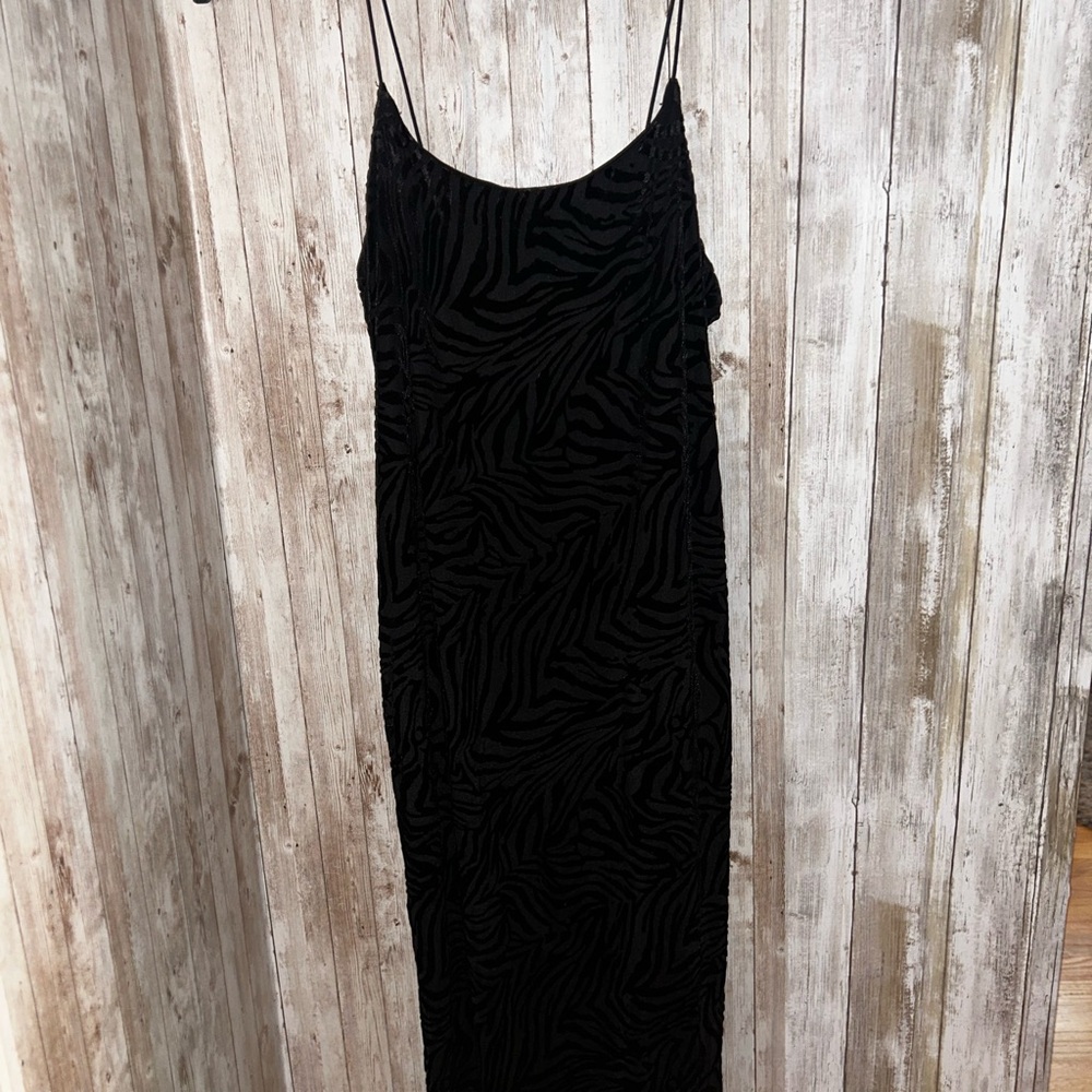 Wild Fable Black Zebra Print Maxi Dress